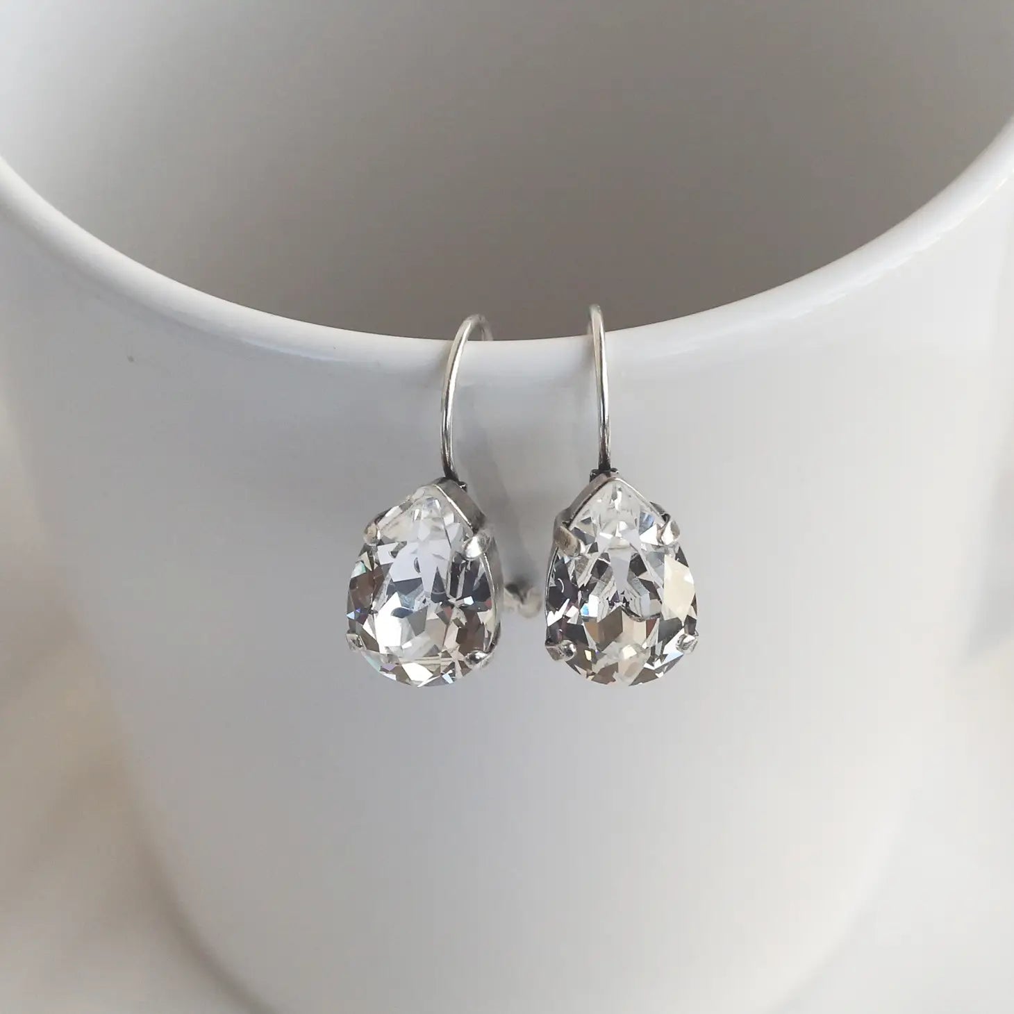 Rachel Marie Designs Priscilla Pearshape Teardrop Bridal Earrings Rachel Ash