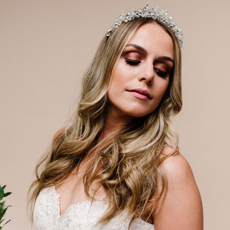 Arianna Crystal Bright Star Tiara - Silver - ex display