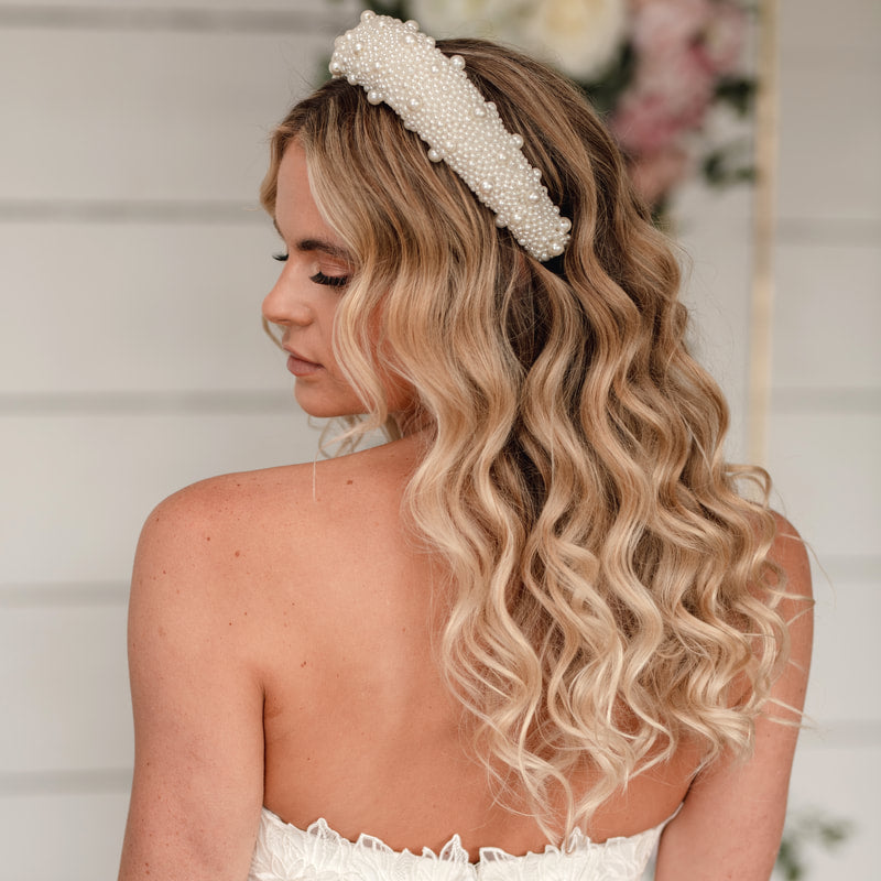 Arianna Large Pearl Padded Headband - ex display