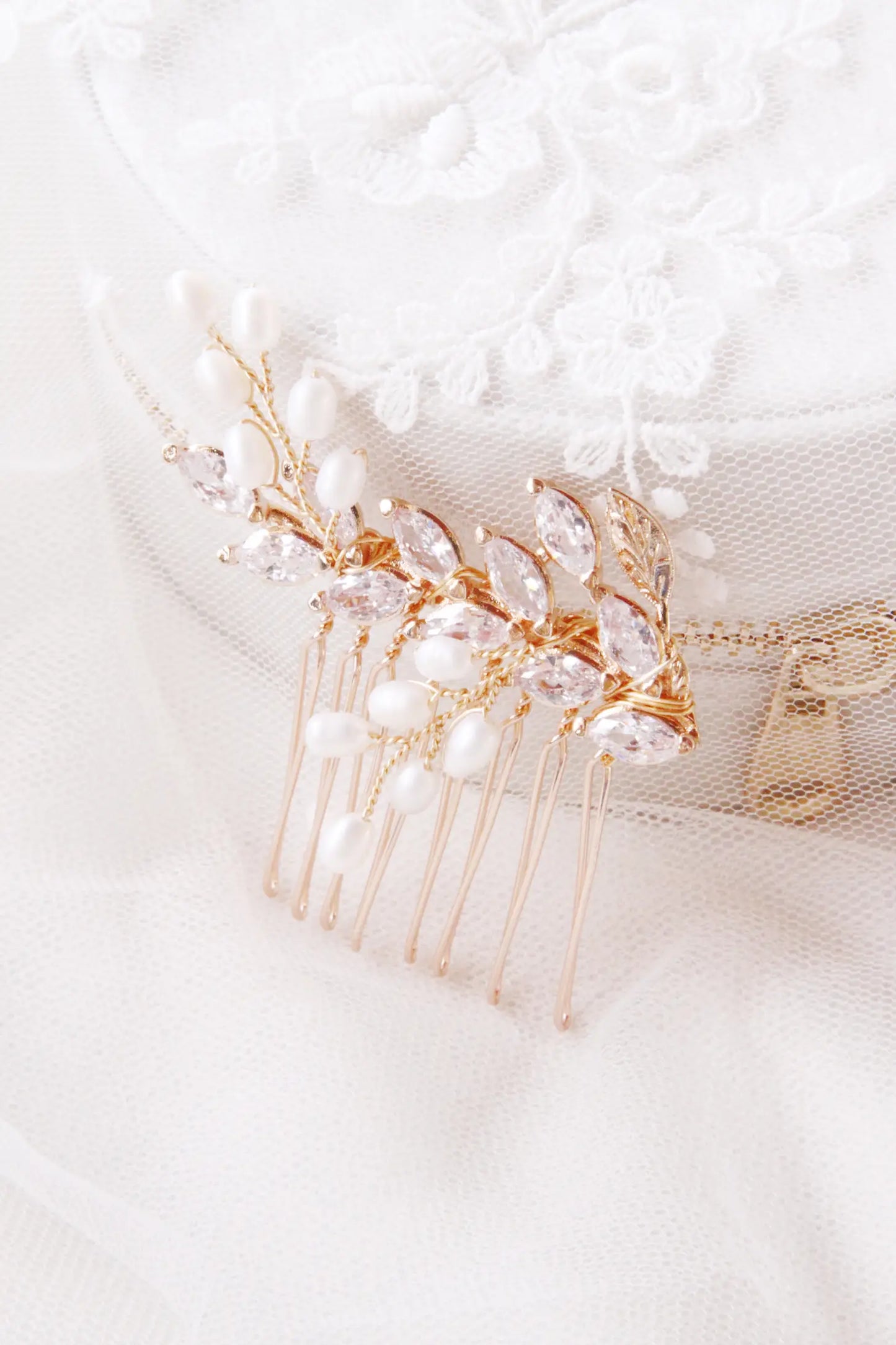 Green & Love Romantic Mini Hair Comb