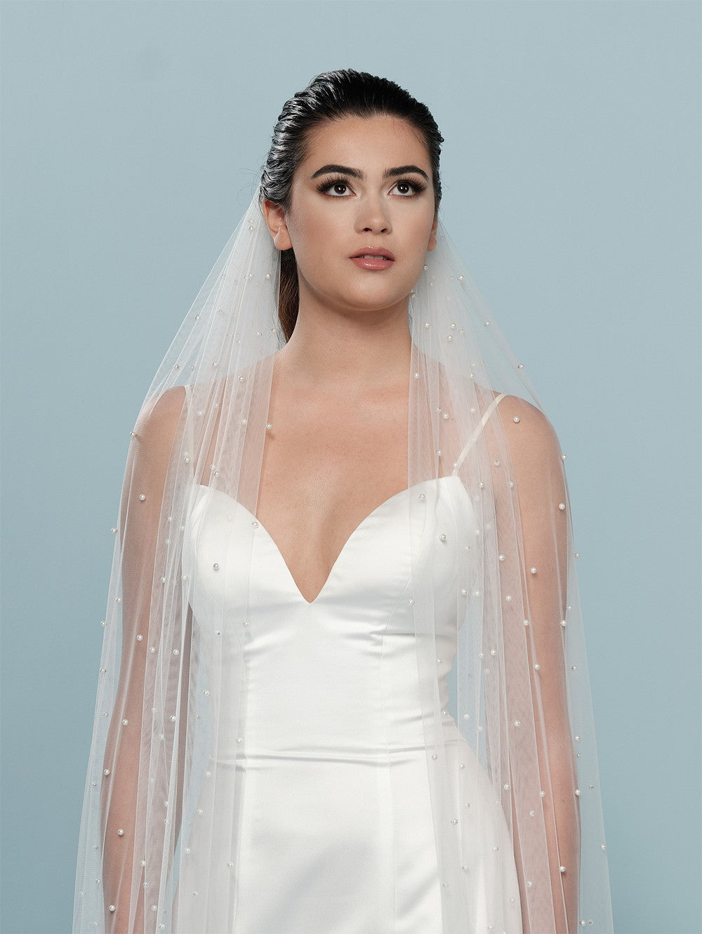 Pearl Cathedral Length Wedding Veil