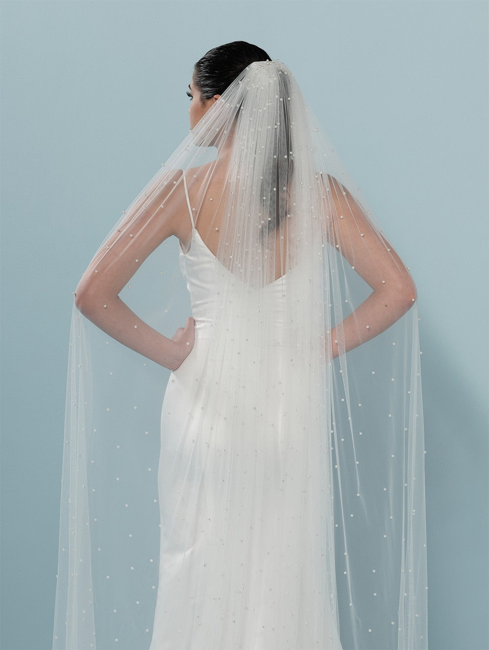 Pearl Cathedral Length Wedding Veil