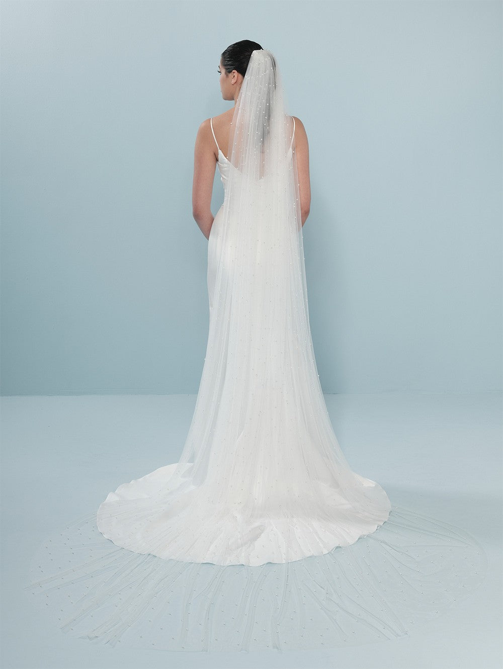 Pearl Cathedral Length Wedding Veil