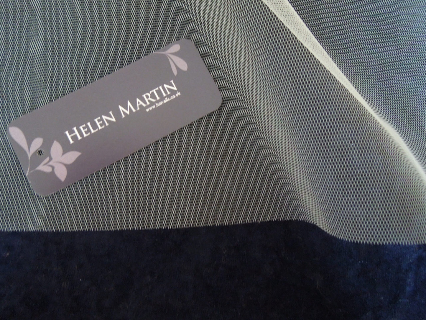 Helen Martin Raw Edge Veil - Ivory