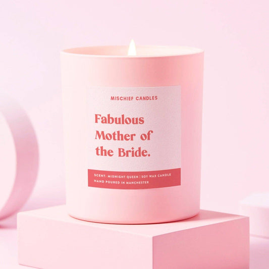 Funny Mother of the Bride Gift Pink Candle Fabulous Mother of the Bride