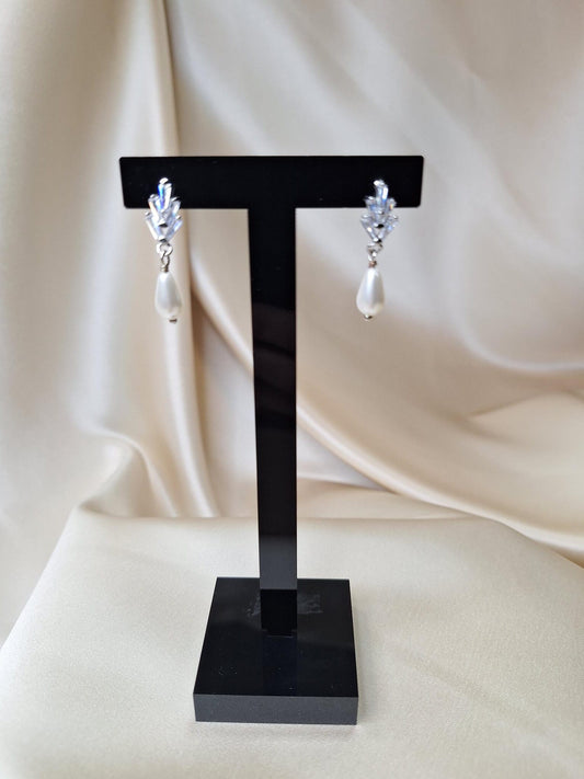 Arianna Sienna Diamanté and Pearl Drop Earrings
