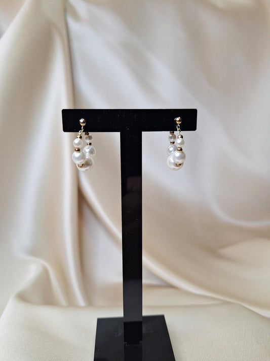 Arianna Erin Pearl Hoop Earrings