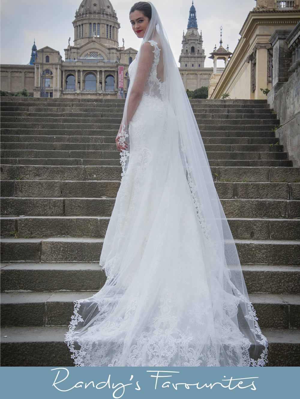 Poirier S702-280 Lace Edge Ivory Wedding Veil