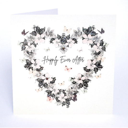 Five Dollar Shake Happily Ever After Heart Wedding Card