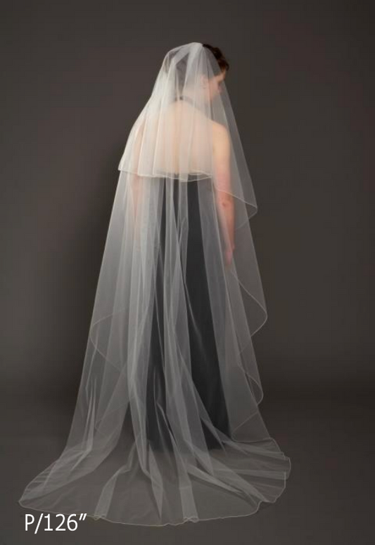 Helen Martin Picot Edge Veil - Ivory