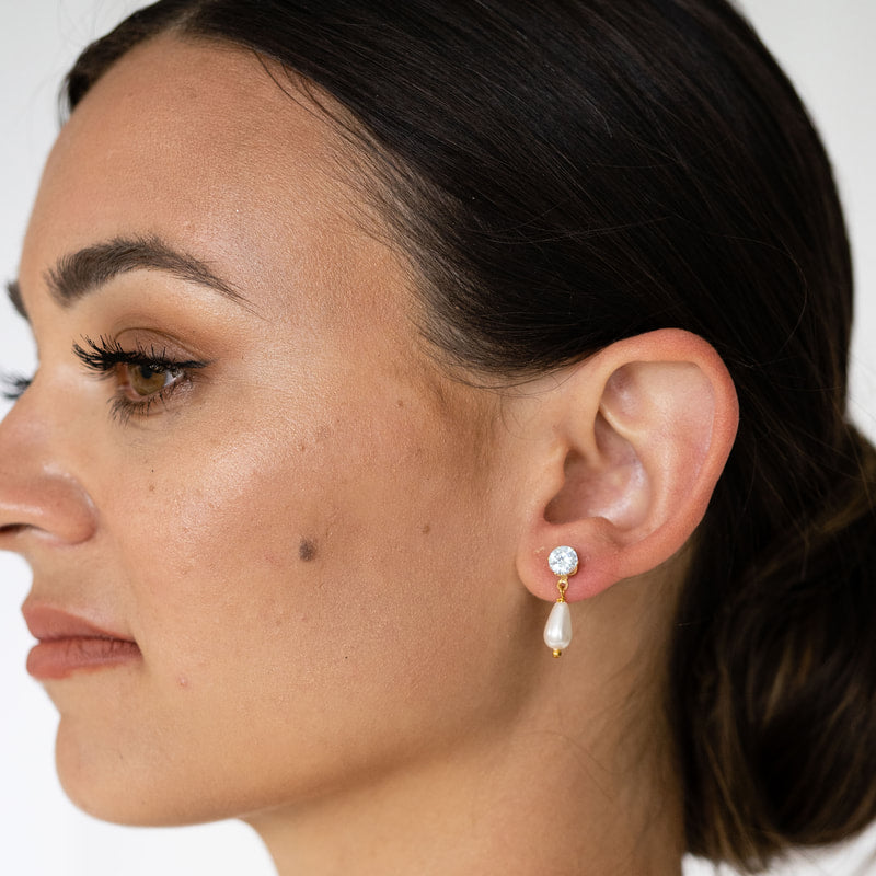 Arianna Pearl Teardrop Earrings