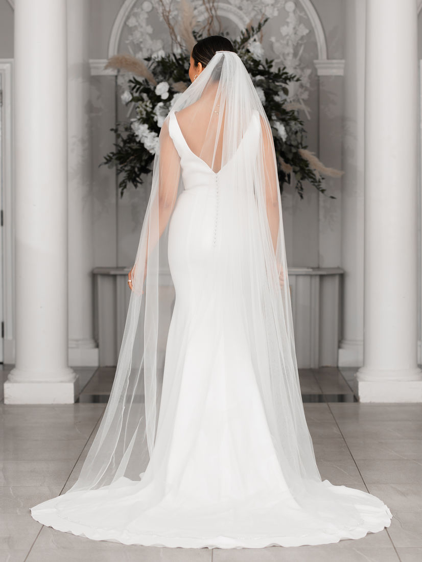 Linzi Jay Diamante edge Wedding Veil