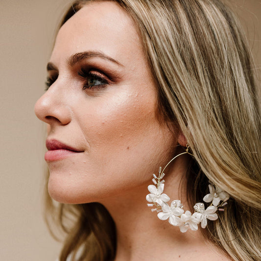 Arianna Daydream Earrings - Silver & Ivory - ex display